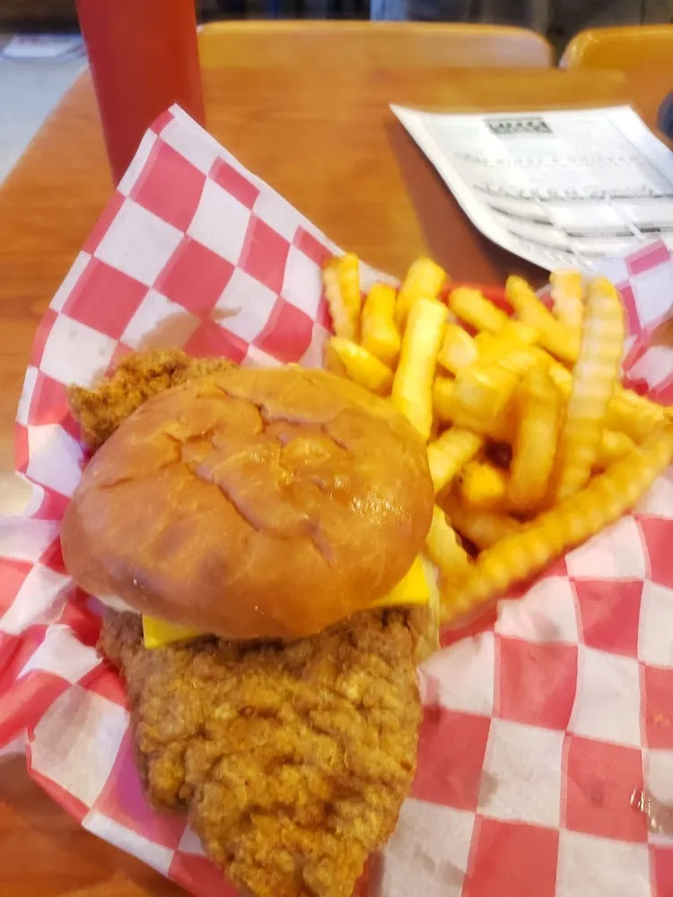Breaded Tenderloin with Cheese & Fries